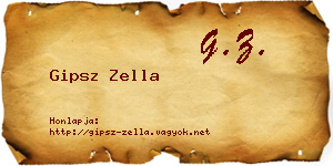 Gipsz Zella névjegykártya